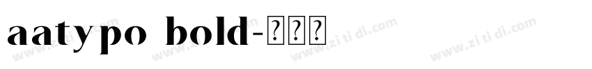 aatypo bold字体转换